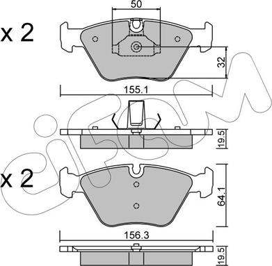 Cifam 822-207-5 - Гальмівні колодки, дискові гальма autozip.com.ua