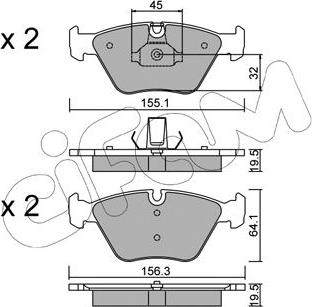 Cifam 822-207-3 - Гальмівні колодки, дискові гальма autozip.com.ua