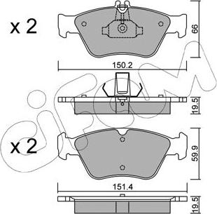 Cifam 822-219-0 - Гальмівні колодки, дискові гальма autozip.com.ua