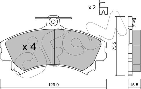 Cifam 822-216-0 - Гальмівні колодки, дискові гальма autozip.com.ua