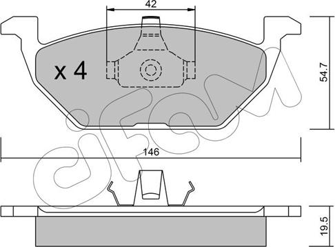 Cifam 822-211-0 - Гальмівні колодки, дискові гальма autozip.com.ua