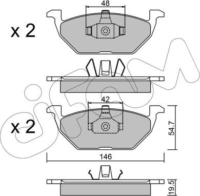 Cifam 822-211-1 - Гальмівні колодки, дискові гальма autozip.com.ua