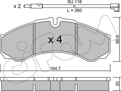 Cifam 822-212-7K - Гальмівні колодки, дискові гальма autozip.com.ua