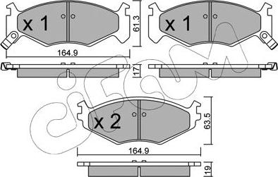 Cifam 822-289-0 - Гальмівні колодки, дискові гальма autozip.com.ua