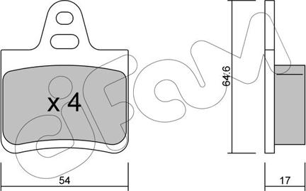 Cifam 822-284-0 - Гальмівні колодки, дискові гальма autozip.com.ua