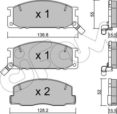 Cifam 822-280-0 - Гальмівні колодки, дискові гальма autozip.com.ua