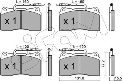 Cifam 822-288-3 - Гальмівні колодки, дискові гальма autozip.com.ua