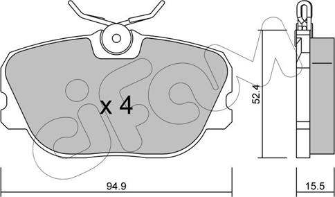 Cifam 822-235-0 - Гальмівні колодки, дискові гальма autozip.com.ua