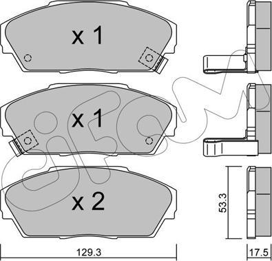 Cifam 822-225-0 - Гальмівні колодки, дискові гальма autozip.com.ua