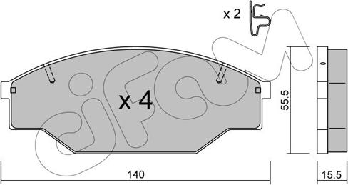 Cifam 822-227-0 - Гальмівні колодки, дискові гальма autozip.com.ua