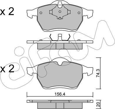 Cifam 822-279-0 - Гальмівні колодки, дискові гальма autozip.com.ua