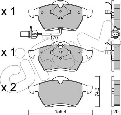 Cifam 822-279-1 - Гальмівні колодки, дискові гальма autozip.com.ua