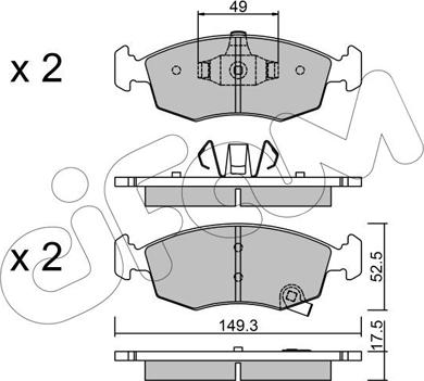 Cifam 822-274-5 - Гальмівні колодки, дискові гальма autozip.com.ua