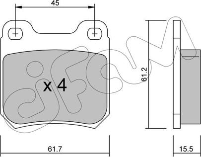 Cifam 822-275-0 - Гальмівні колодки, дискові гальма autozip.com.ua