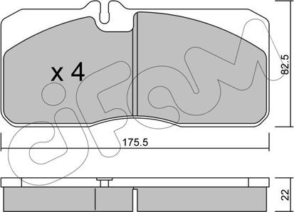 Cifam 822-271-0 - Гальмівні колодки, дискові гальма autozip.com.ua