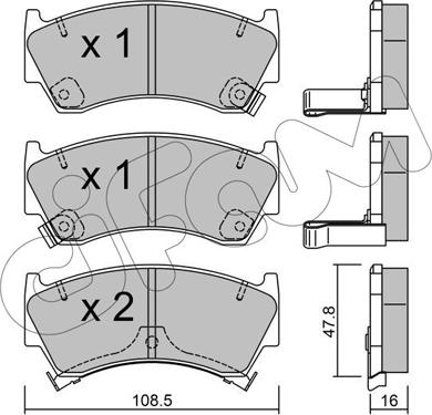 Cifam 822-278-0 - Гальмівні колодки, дискові гальма autozip.com.ua