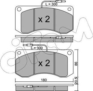 Cifam 822-272-0 - Гальмівні колодки, дискові гальма autozip.com.ua