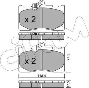 Cifam 822-799-0 - Гальмівні колодки, дискові гальма autozip.com.ua