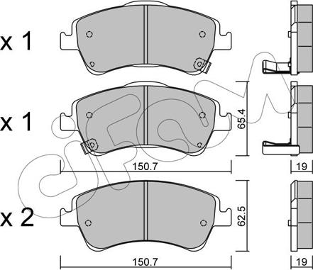 Cifam 822-795-0 - Гальмівні колодки, дискові гальма autozip.com.ua