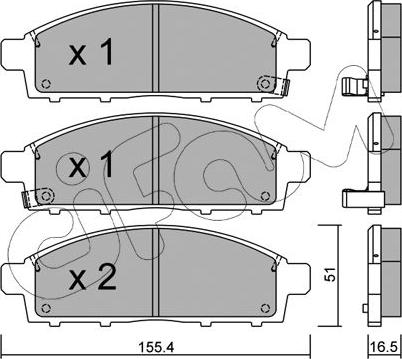 Cifam 822-791-0 - Гальмівні колодки, дискові гальма autozip.com.ua