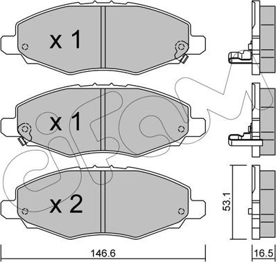 Cifam 822-798-0 - Гальмівні колодки, дискові гальма autozip.com.ua