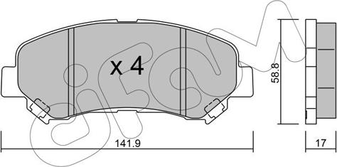 Cifam 822-792-0 - Гальмівні колодки, дискові гальма autozip.com.ua