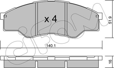 Cifam 822-797-0 - Гальмівні колодки, дискові гальма autozip.com.ua