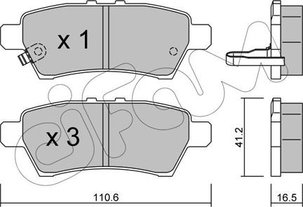 Cifam 822-744-0 - Гальмівні колодки, дискові гальма autozip.com.ua