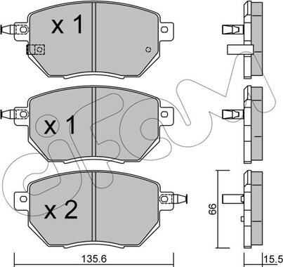 Cifam 822-741-0 - Гальмівні колодки, дискові гальма autozip.com.ua