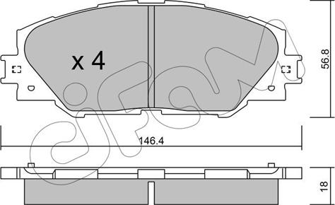 Cifam 822-748-0 - Гальмівні колодки, дискові гальма autozip.com.ua