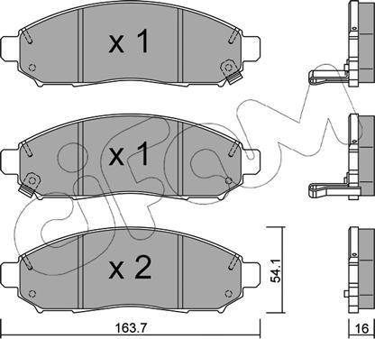 Cifam 822-743-1 - Гальмівні колодки, дискові гальма autozip.com.ua