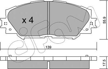 Cifam 822-747-0 - Гальмівні колодки, дискові гальма autozip.com.ua