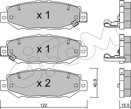 Cifam 822-759-0 - Гальмівні колодки, дискові гальма autozip.com.ua