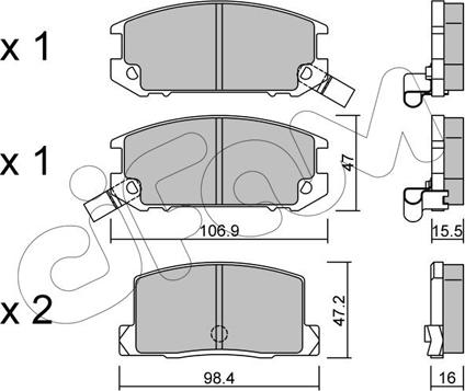 Cifam 822-754-0 - Гальмівні колодки, дискові гальма autozip.com.ua