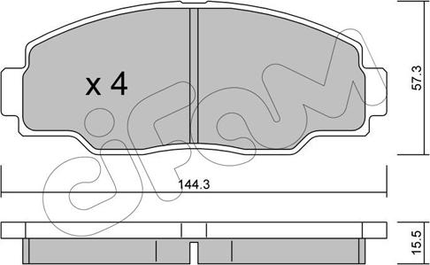 Cifam 822-755-0 - Гальмівні колодки, дискові гальма autozip.com.ua