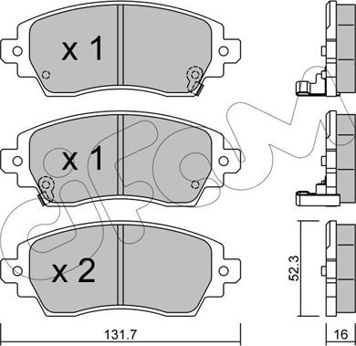 Cifam 822-750-0 - Гальмівні колодки, дискові гальма autozip.com.ua