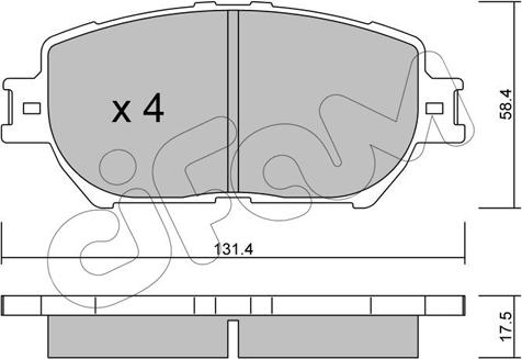 Cifam 822-751-0 - Гальмівні колодки, дискові гальма autozip.com.ua