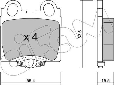 Cifam 822-758-0 - Гальмівні колодки, дискові гальма autozip.com.ua