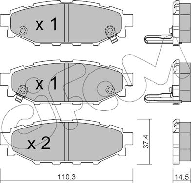 Cifam 822-764-1 - Гальмівні колодки, дискові гальма autozip.com.ua