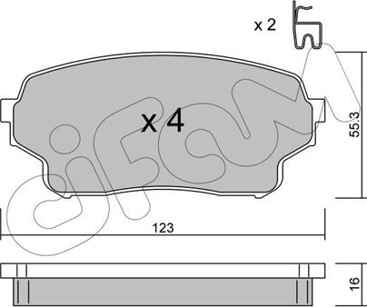 Cifam 822-765-0 - Гальмівні колодки, дискові гальма autozip.com.ua