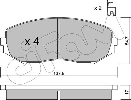 Cifam 822-766-0 - Гальмівні колодки, дискові гальма autozip.com.ua