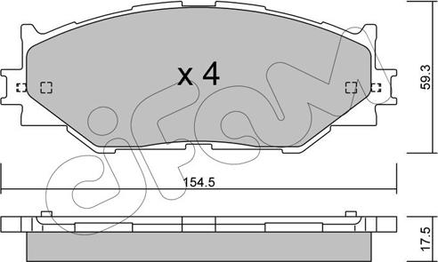 Cifam 822-760-0 - Гальмівні колодки, дискові гальма autozip.com.ua