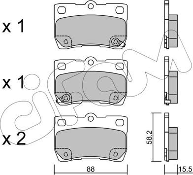 Cifam 822-761-0 - Гальмівні колодки, дискові гальма autozip.com.ua