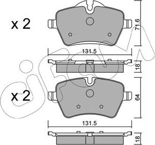 Cifam 822-768-0 - Гальмівні колодки, дискові гальма autozip.com.ua