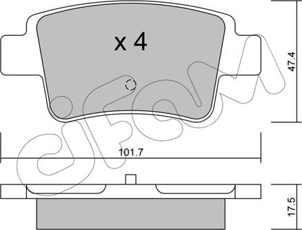 Cifam 822-705-0 - Гальмівні колодки, дискові гальма autozip.com.ua