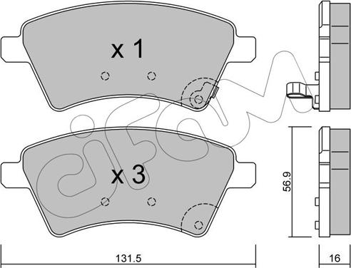 Cifam 822-702-0 - Гальмівні колодки, дискові гальма autozip.com.ua