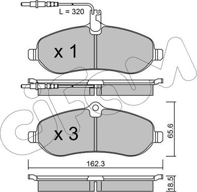 Cifam 822-707-0 - Гальмівні колодки, дискові гальма autozip.com.ua