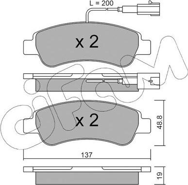 Cifam 822-710-1 - Гальмівні колодки, дискові гальма autozip.com.ua