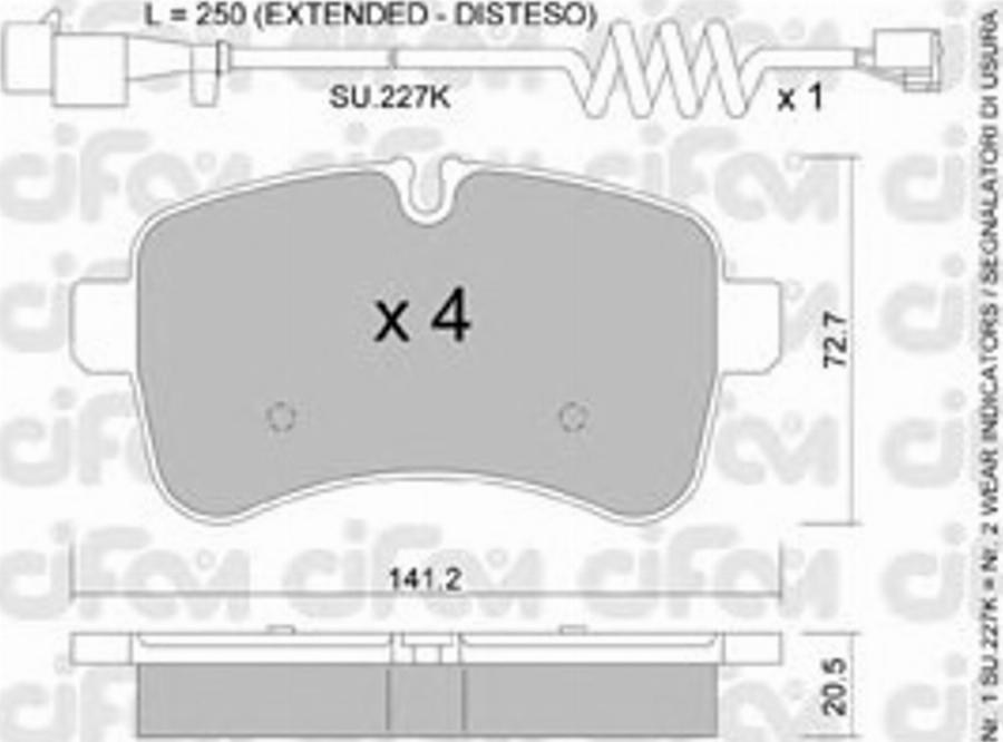 Cifam 822-711-0K - Гальмівні колодки, дискові гальма autozip.com.ua