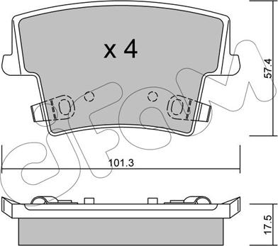 Cifam 822-718-0 - Гальмівні колодки, дискові гальма autozip.com.ua